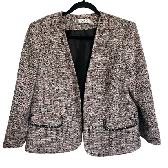 Kasper Multi Color Tweed Jacket - Picture 2 of 8